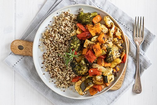 Quinoa with grilled vegetables